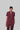 Stretchable (4Way) Female Burgundy Mandarin Neck With Jogger Scrub Set
