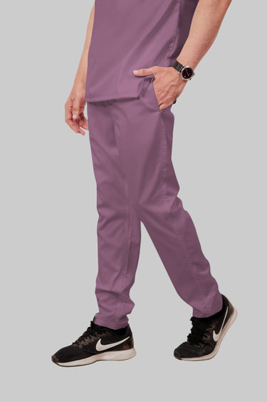 Stretchable (2Way) Male Lilac Straight Scrub Pant