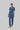 Stretchable (2Way) Female Steel Blue Mandarin Neck With Straight Pant Scrub Set