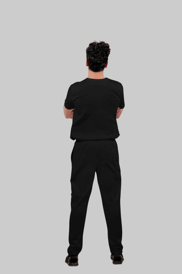 Stretchable (4Way) Male Black Straight Scrub Pant