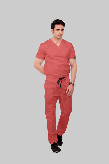 Stretchable (2Way) Male Peach Straight Scrub Pant