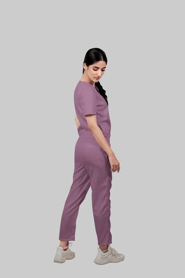 Stretchable (2Way) Female Lilac Straight Scrub Pant