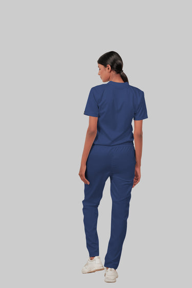 Stretchable (4Way) Female Royal Blue Straight Scrub Pant