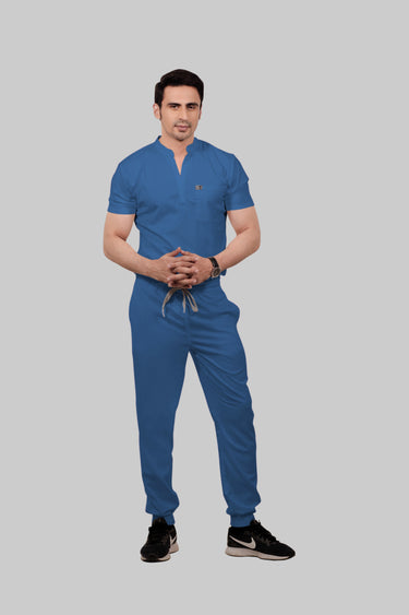 Stretchable (2Way) Male Steel Blue Jogger