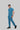 Stretchable (2Way) Male Peacock Blue Mandarin Neck With Jogger Scrub Set