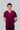 Stretchable (2Way) Male Wine V-Neck Scrub Top